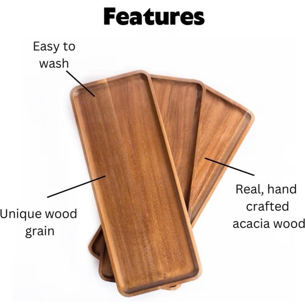 Copeland Wooden Trays *Set of 3 - Picture 3 of 4